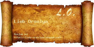 Lieb Orsolya névjegykártya